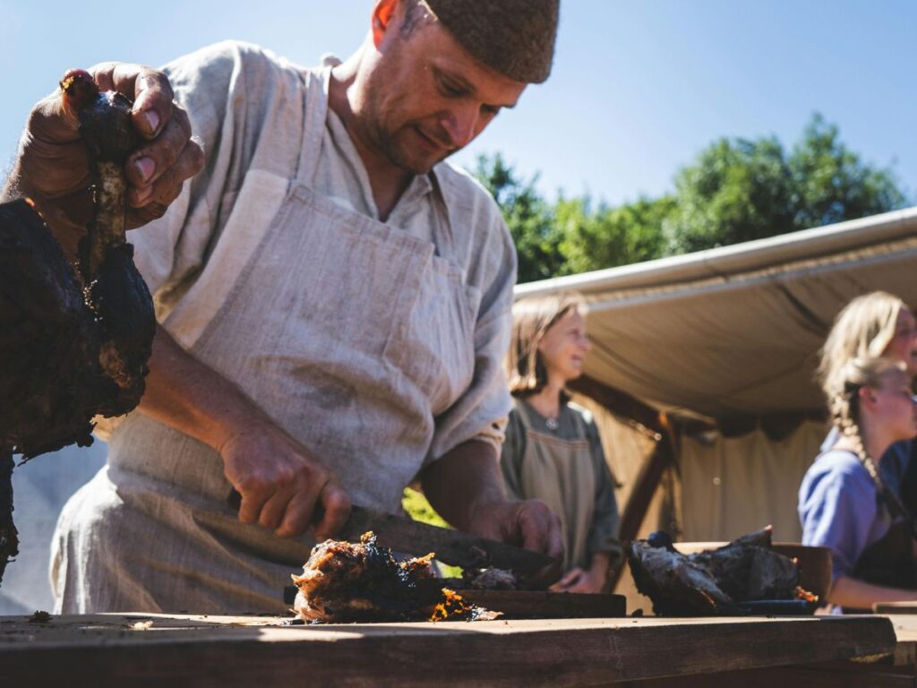 chef cooking in a food festival