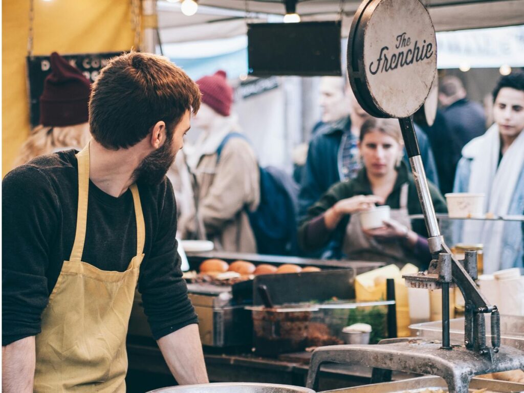 people buying at a food festival