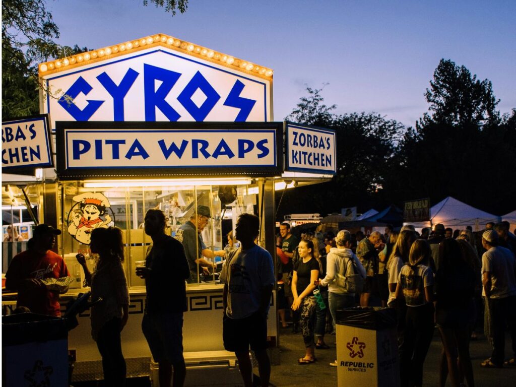 food stall in a food festival