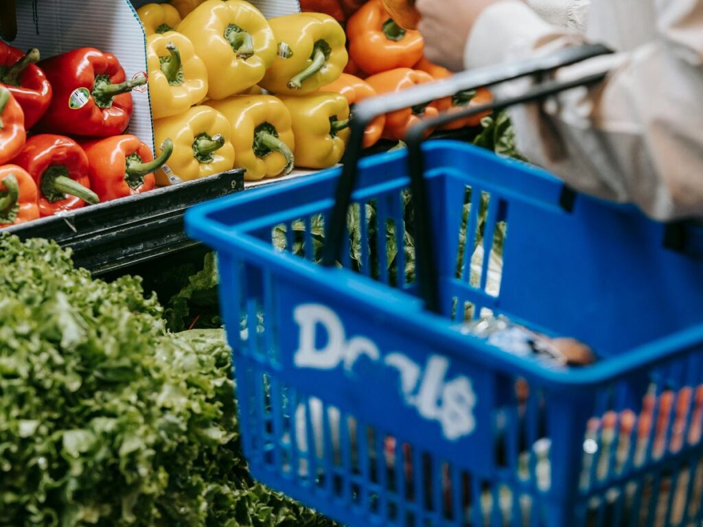 buying vegetables from mart