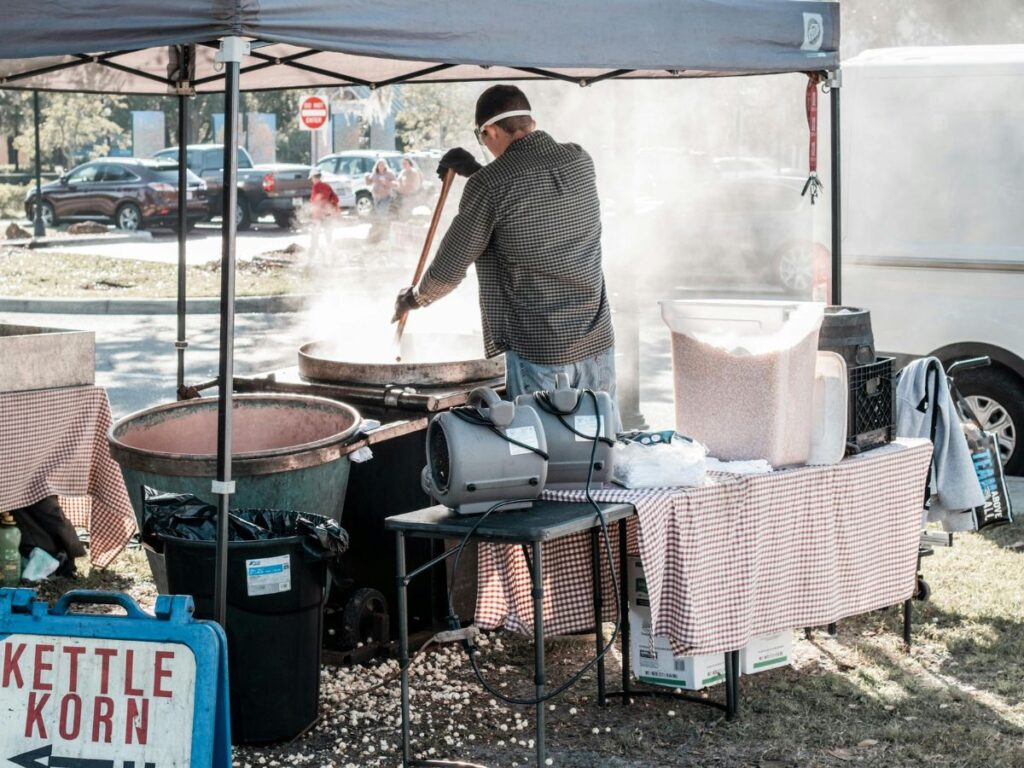 man cooking for the masses