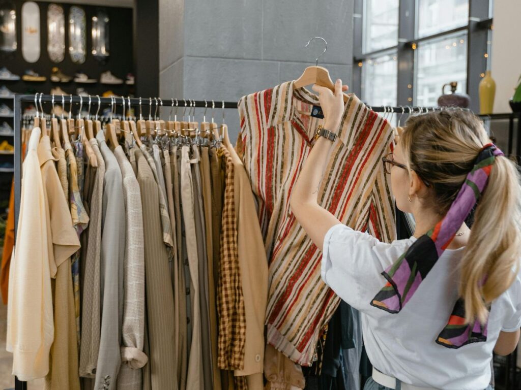 woman picking out clothes