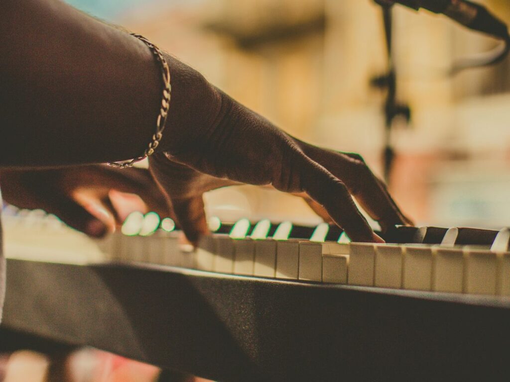 playing piano