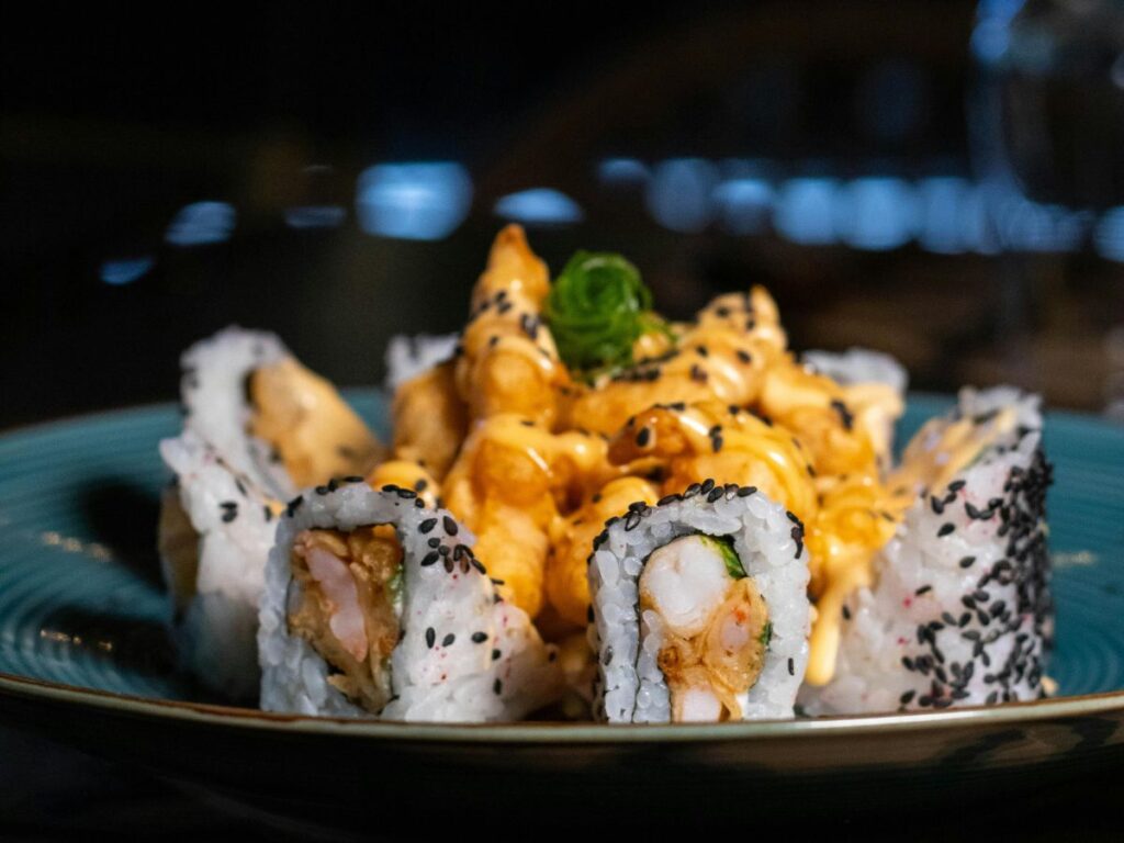 sushi in plate