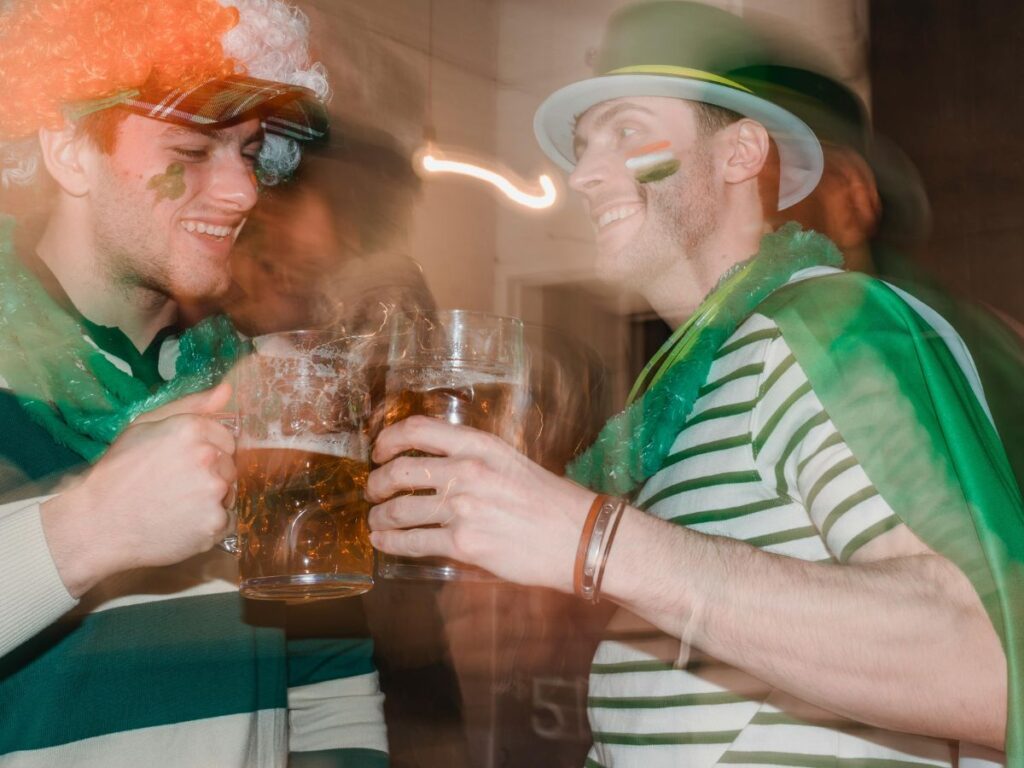 boys drinking on St. Patrick's day