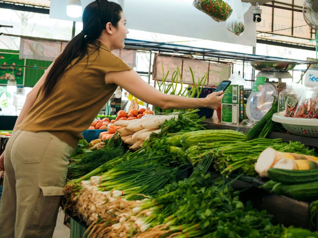 buying vegetables