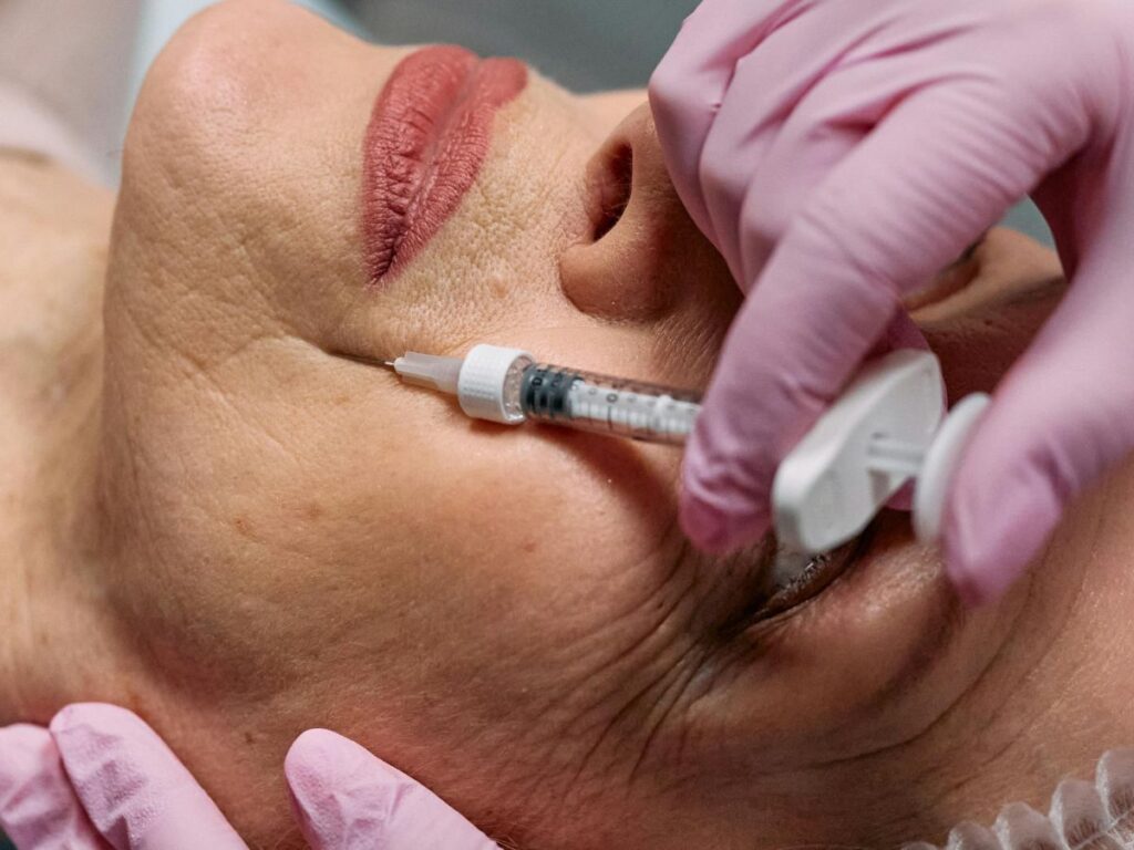 old woman getting botox