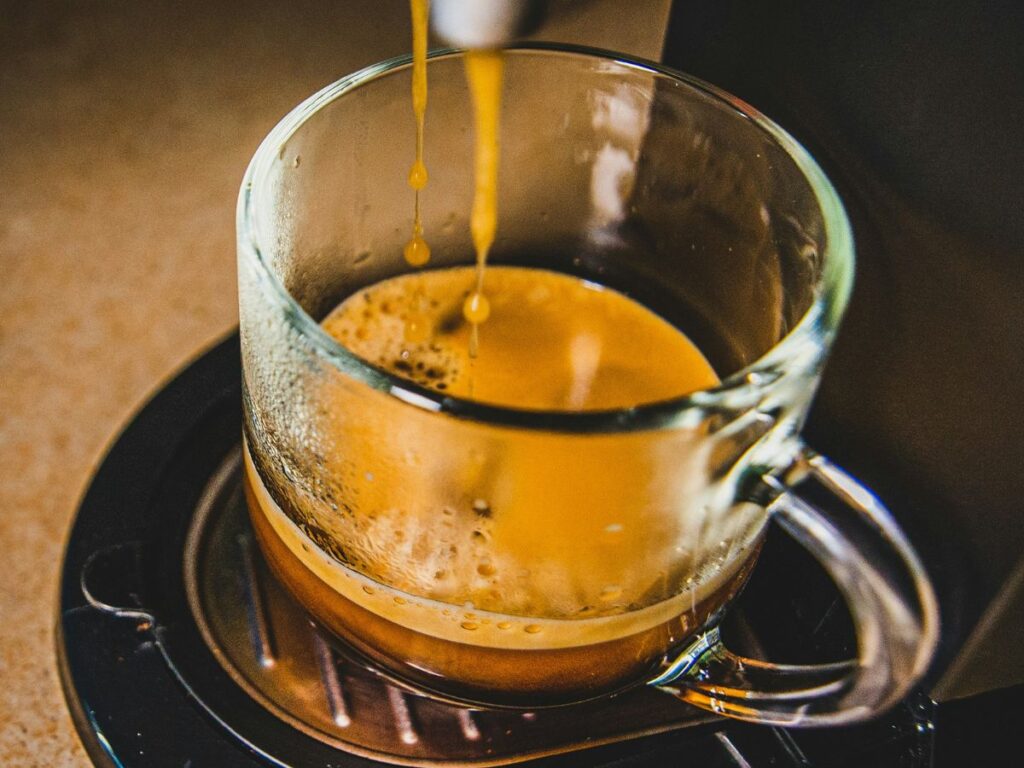 coffee dripping in cup