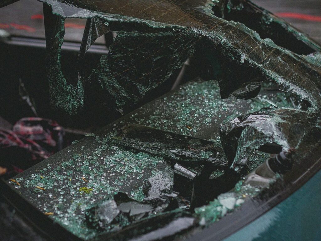 crashed car