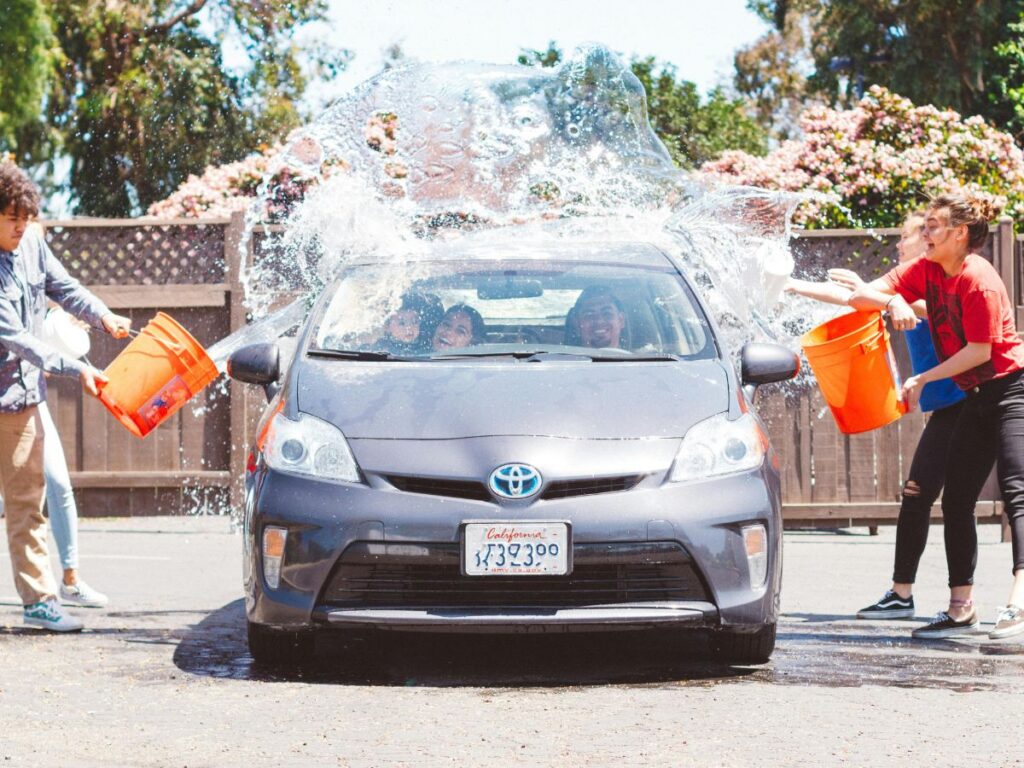 getting car washed