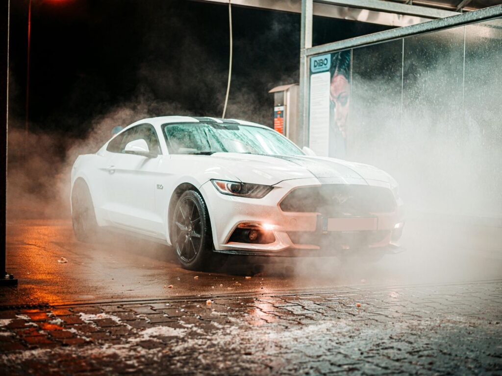 car getting washed