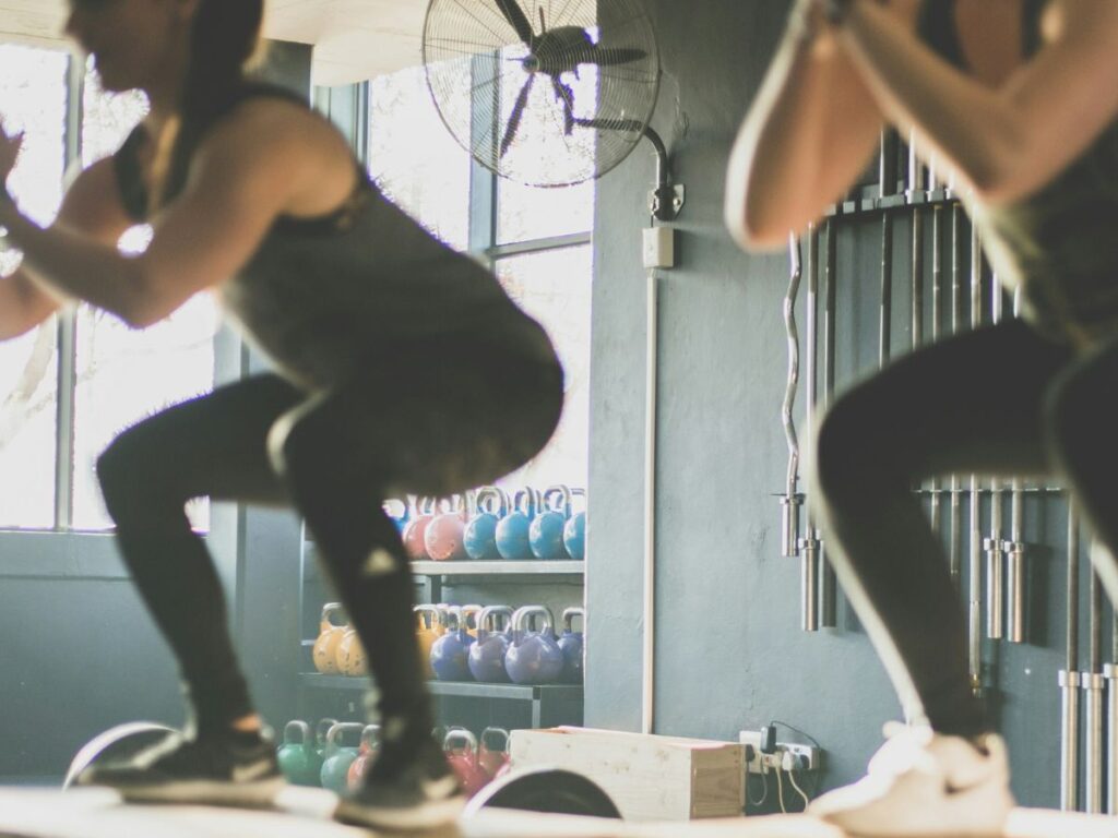 woman working out