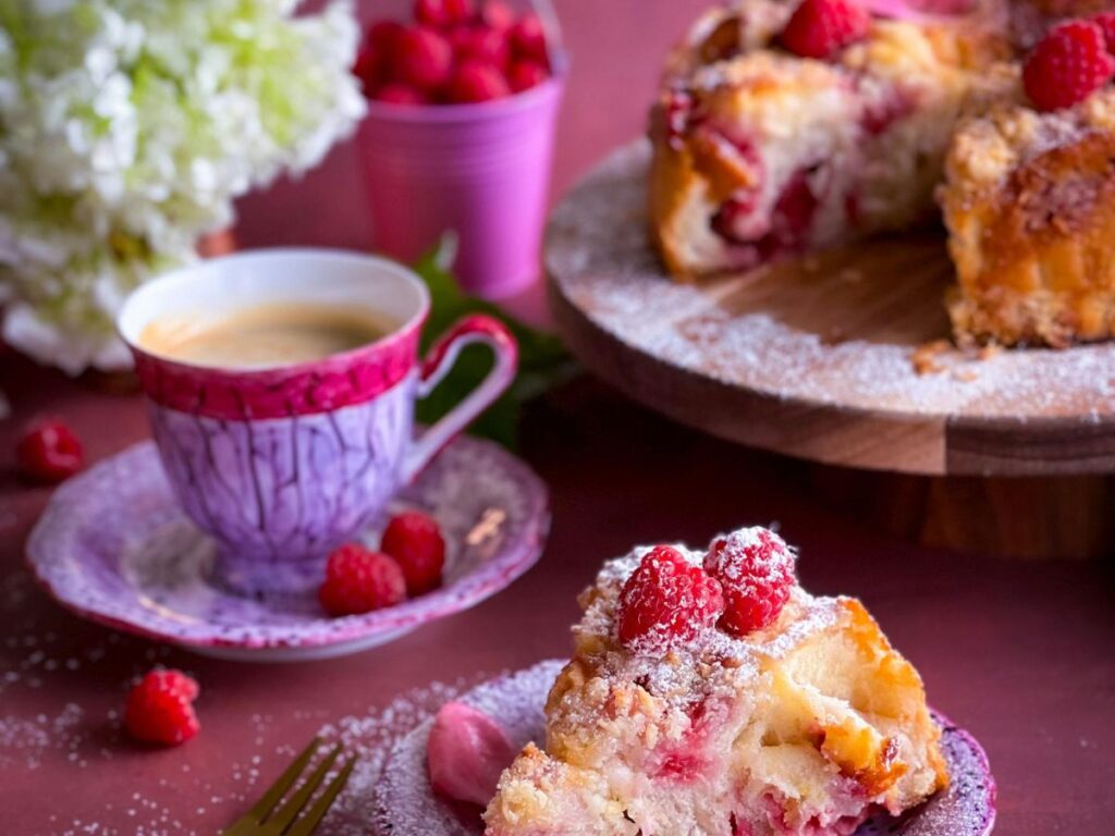 cake served with tea