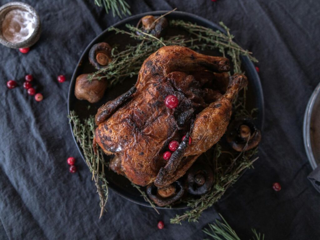 chicken on leaf