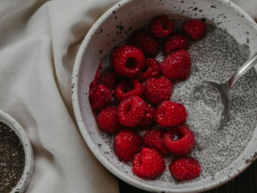 berries in granola