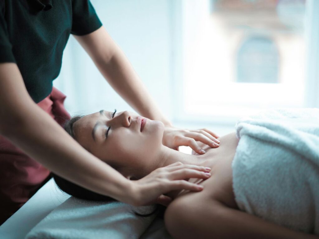 woman getting a massage