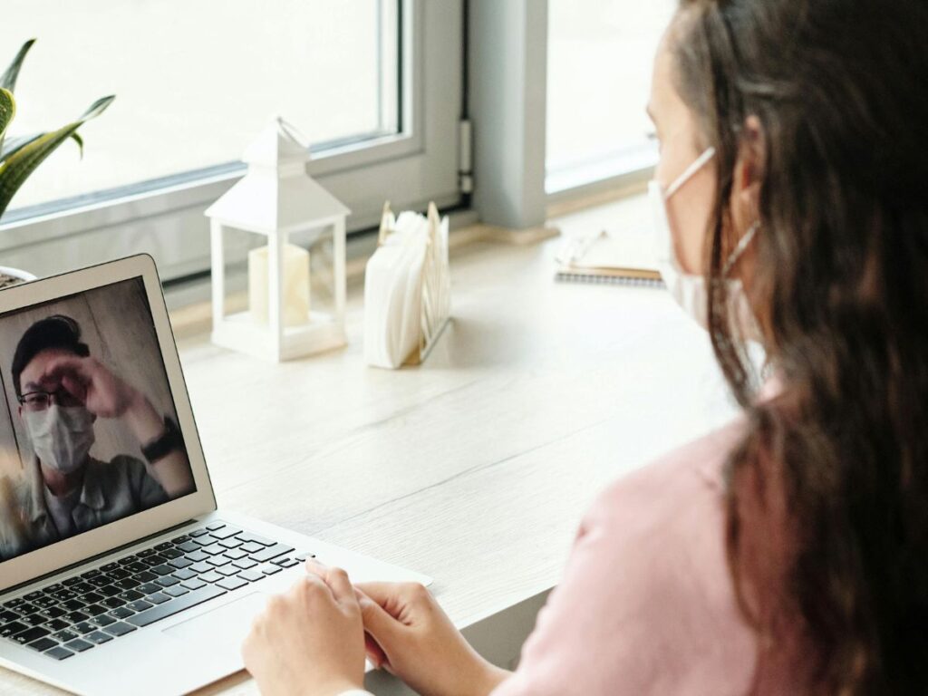 doctor on video call 