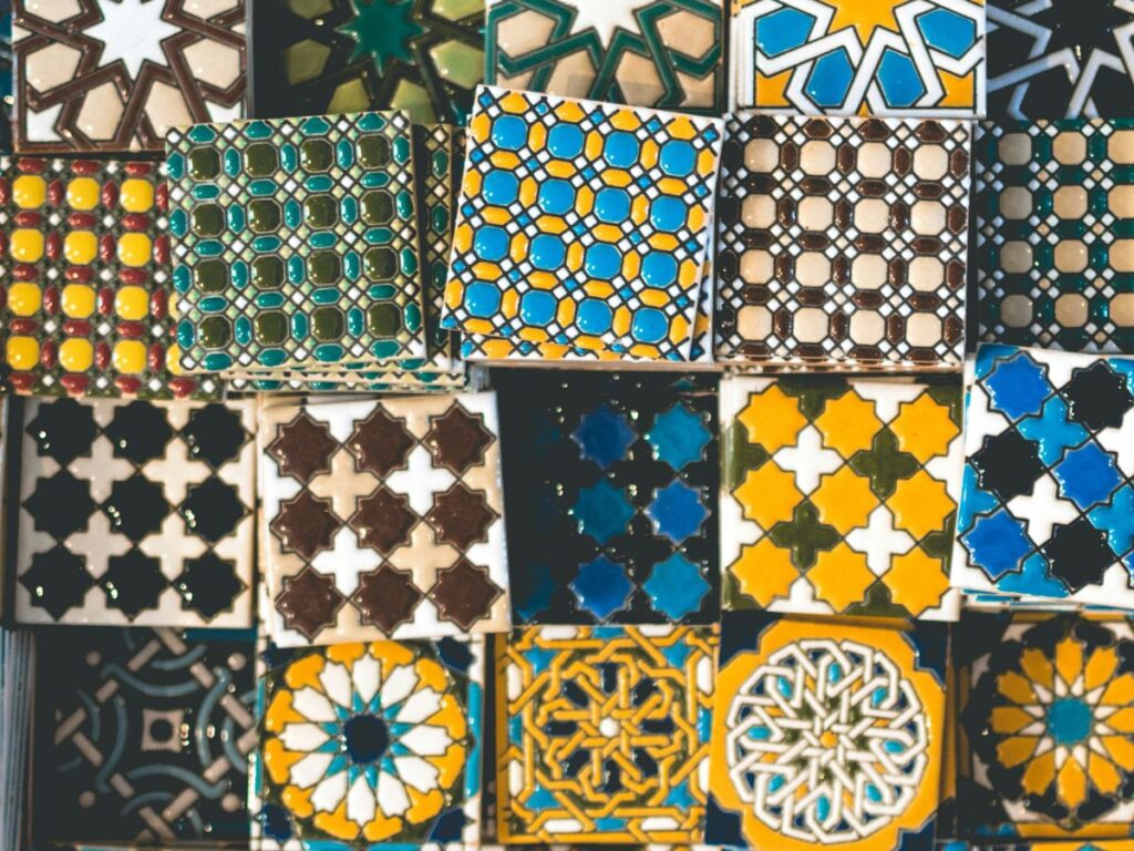 tiles in a shop