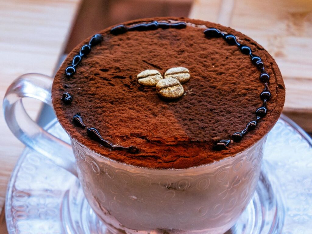 tiramisu served in a cup