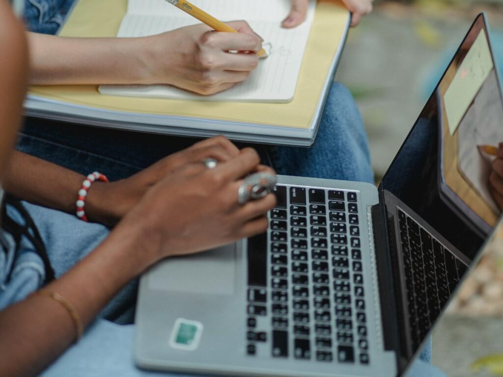 students working 