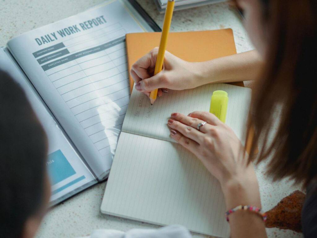 girl studying