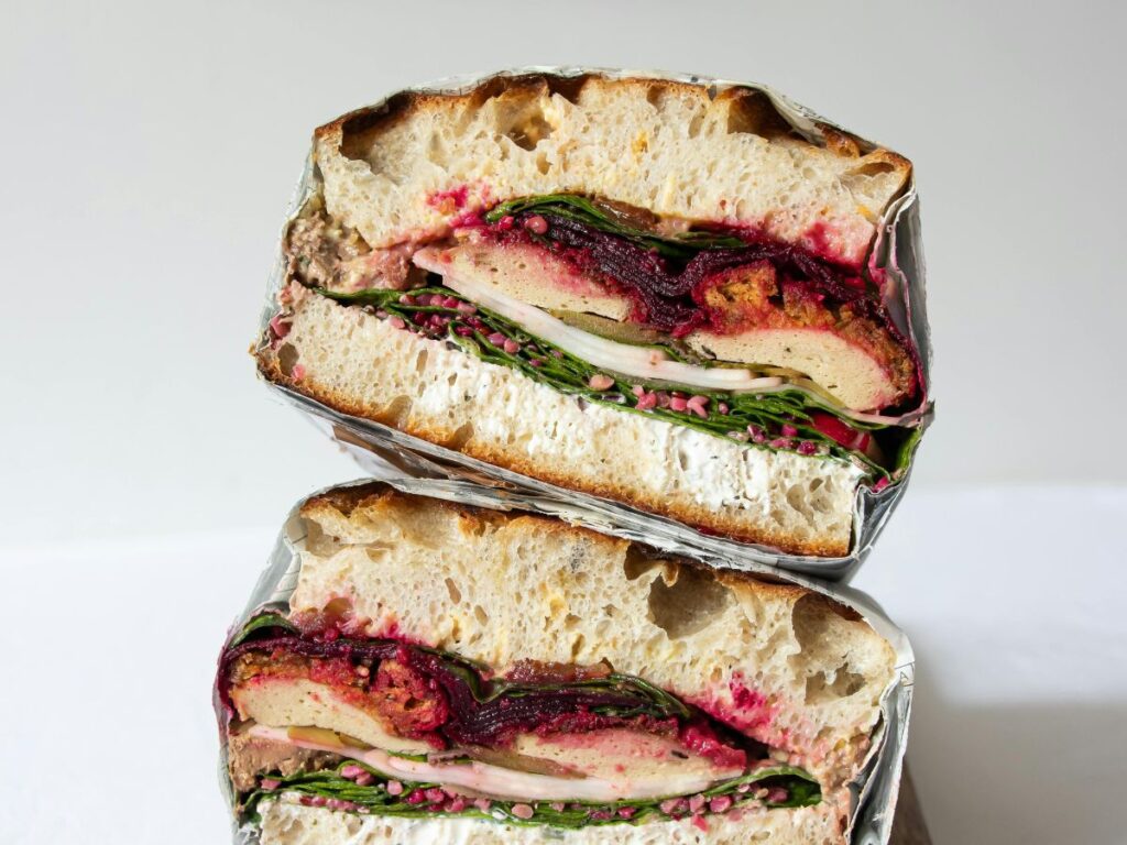 sandwich cut in half