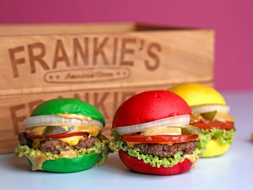 colorful burgers