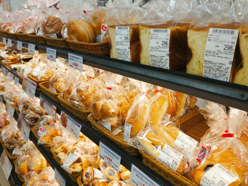 bakery items in shop