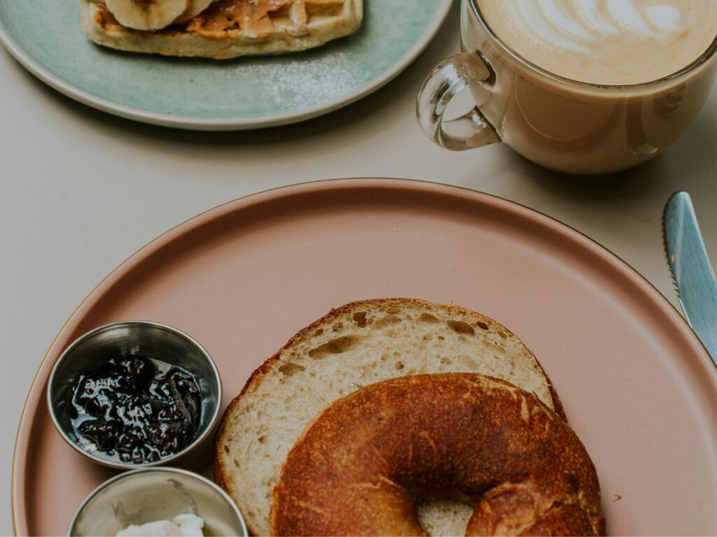 bagels served in plate