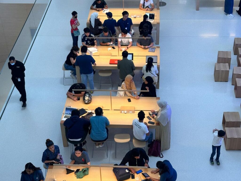 people dining in a mall