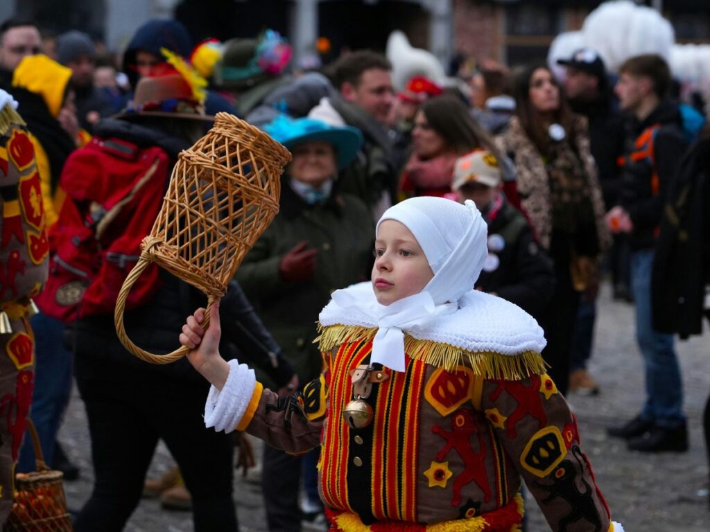 kid dressed up for street festival