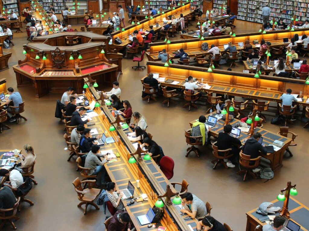 college library/ hall