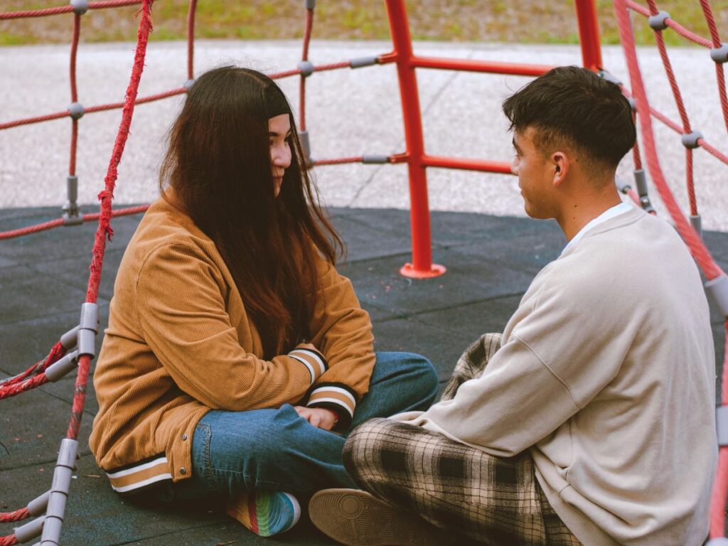 teens in a playground