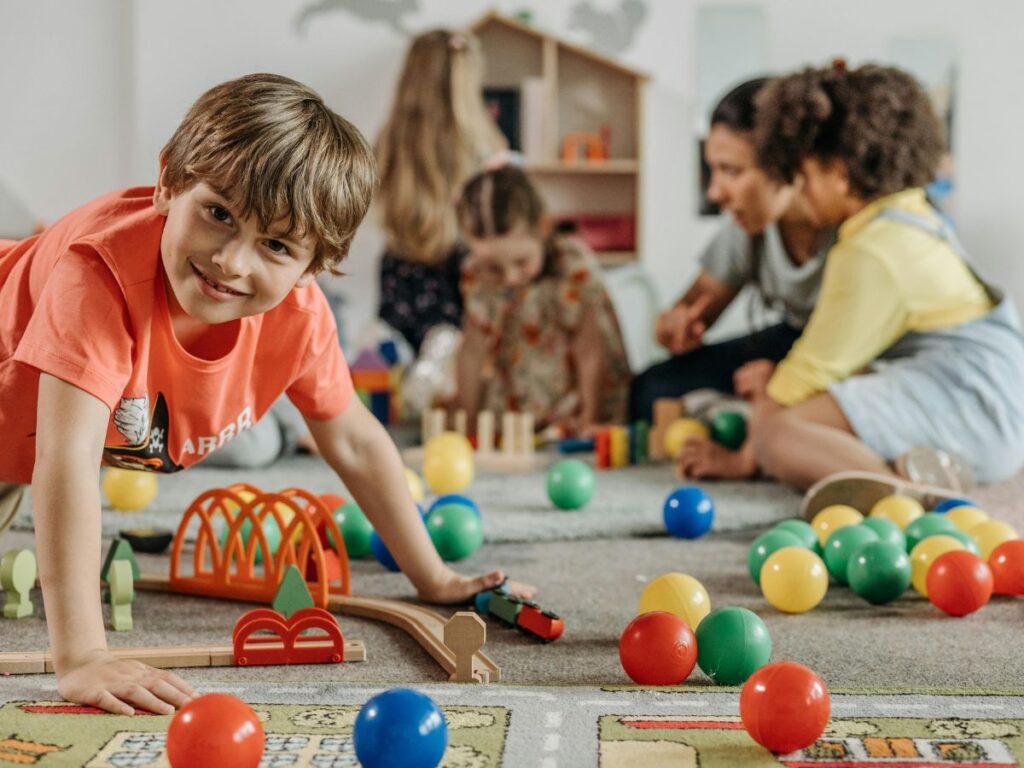 kids playing with toys