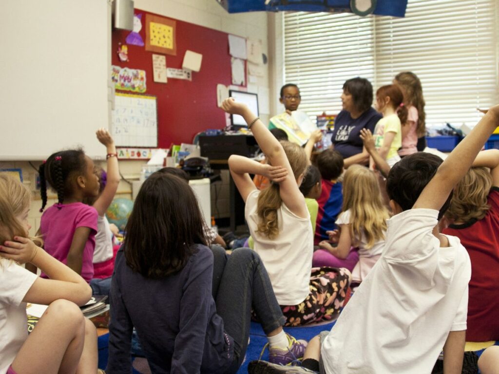 kids in a session in daycare