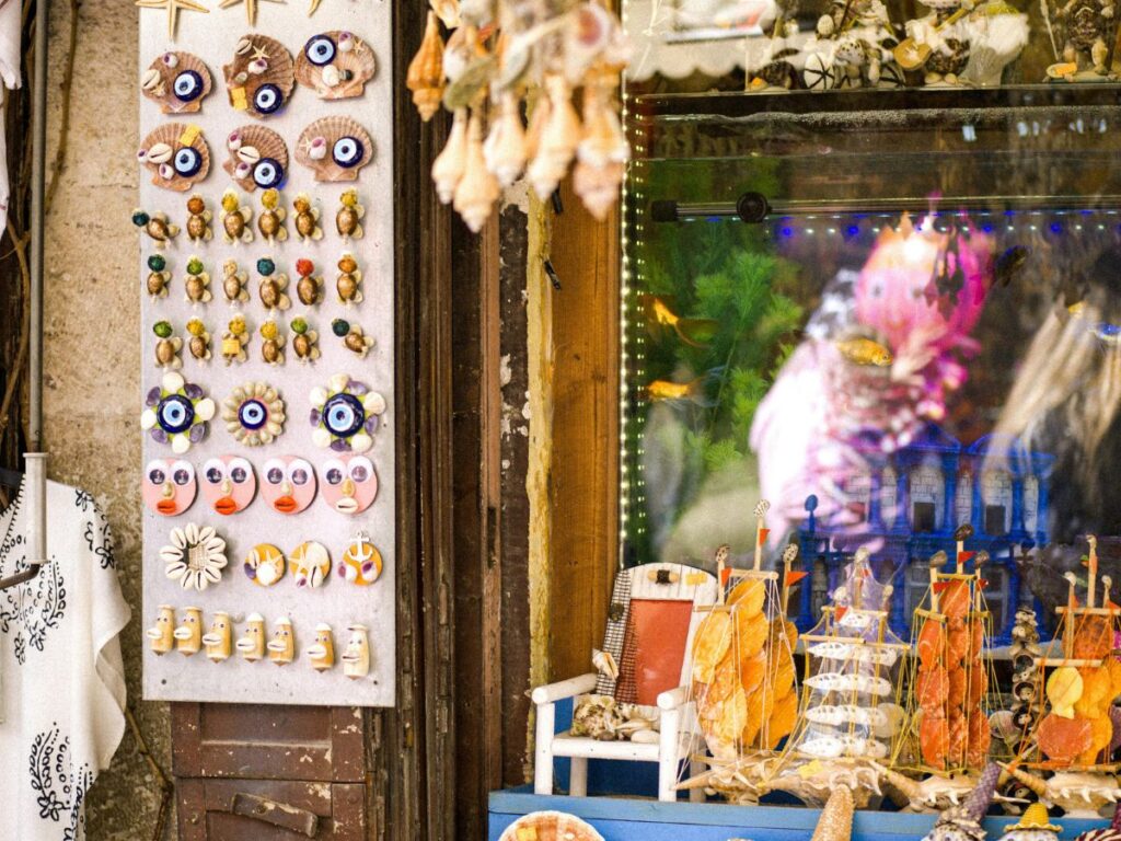 jewelry in a flea market