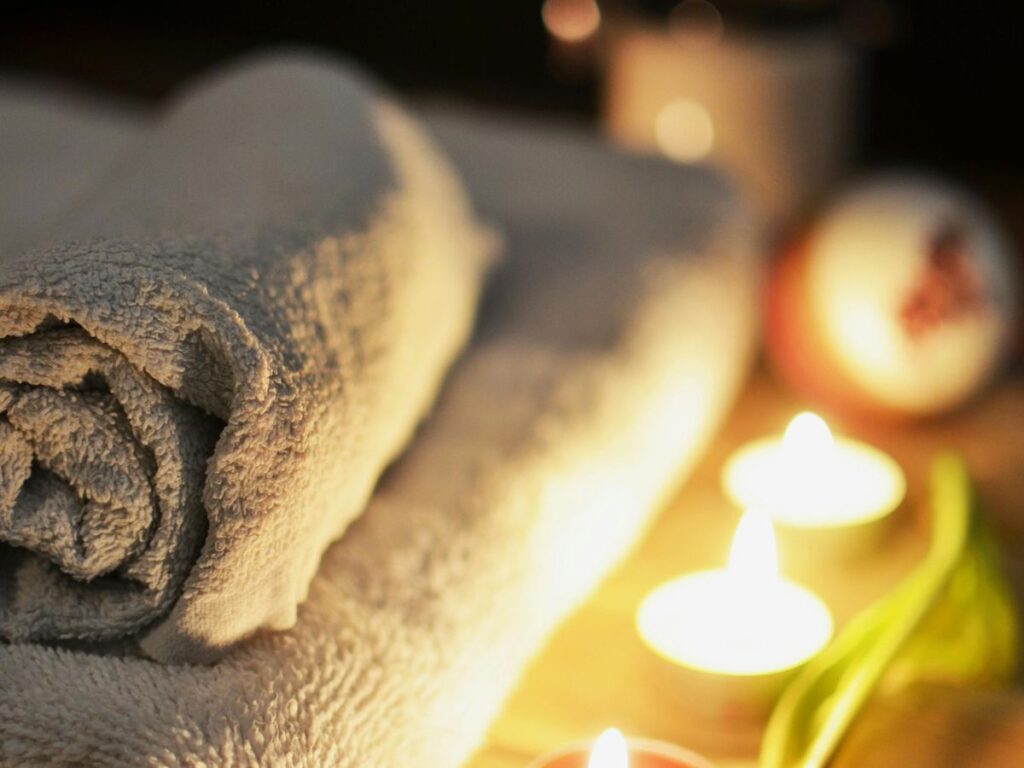 towels and candles