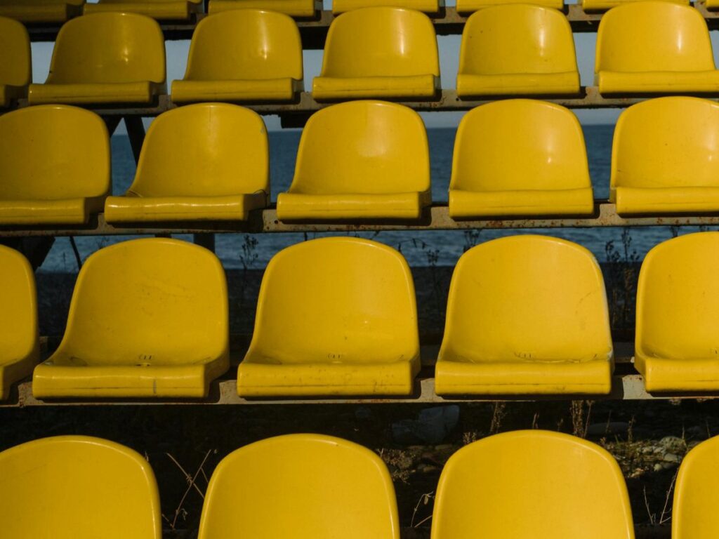 chairs in a sporting venue