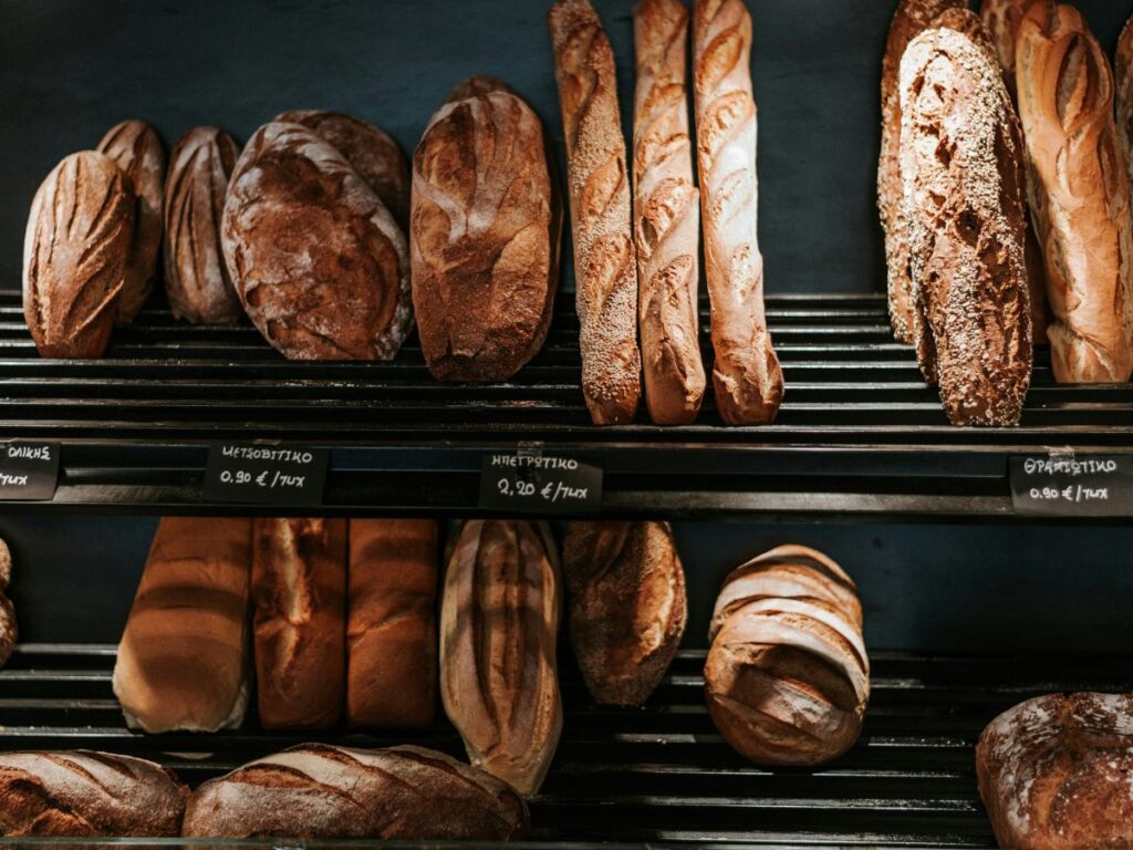 baked bread in fridge