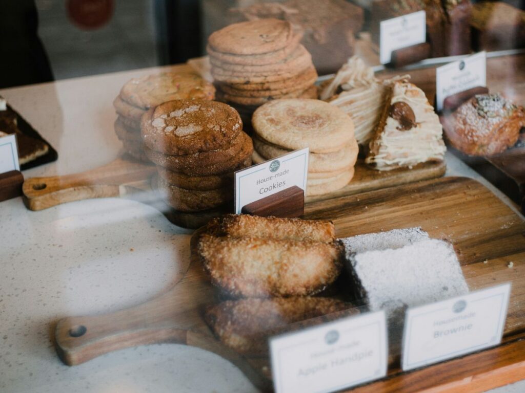 bakery items in a shop