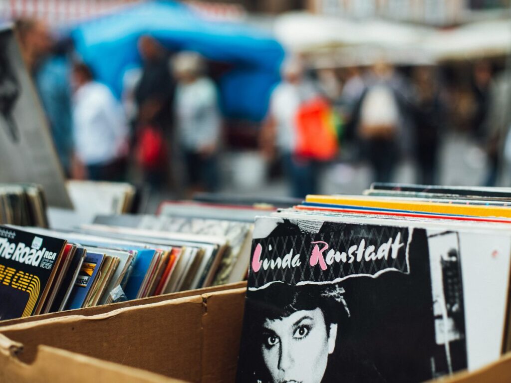 magazines in flea market