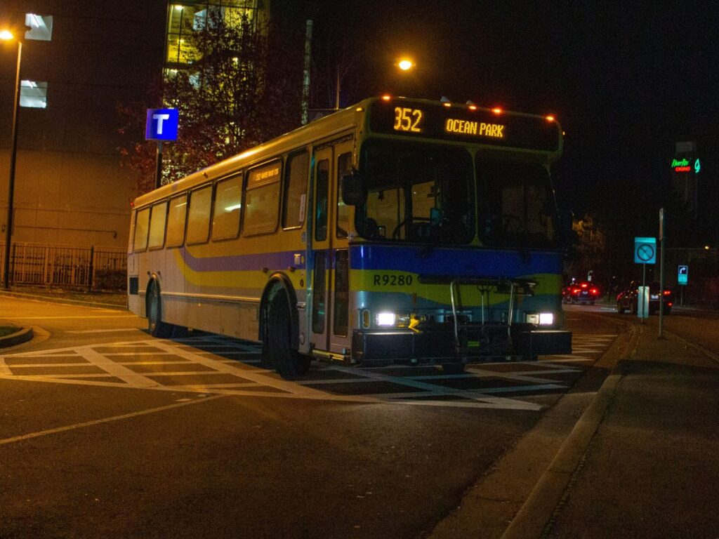 bus on street