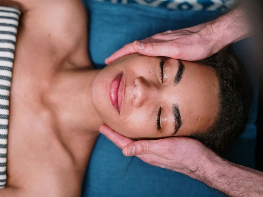 woman relaxing in a spa