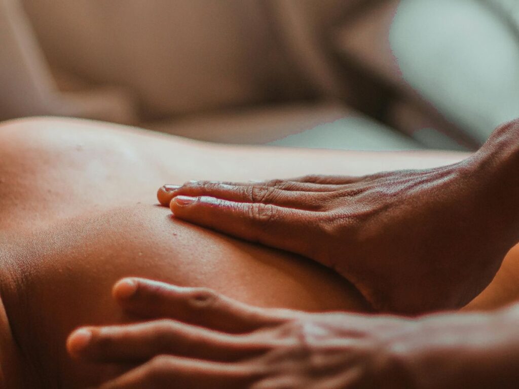 man getting a massage