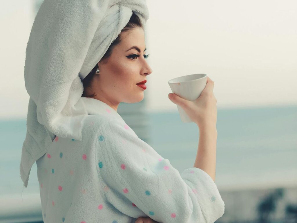 woman relaxing in a spa