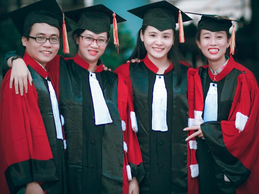 graduating university students