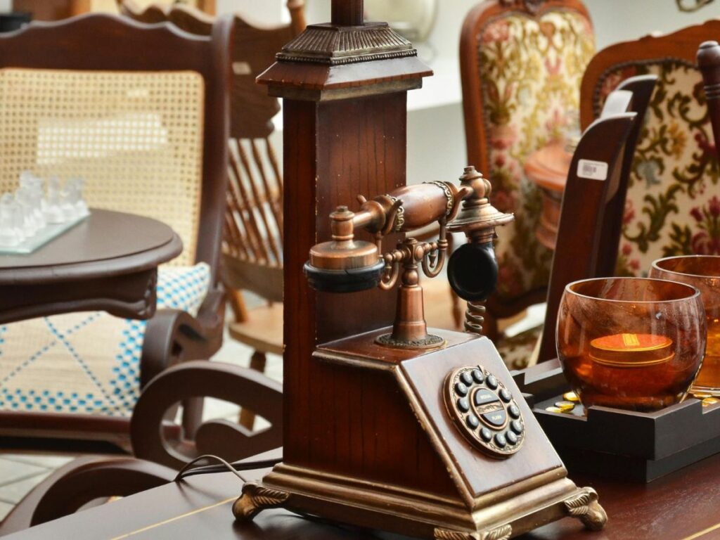 telephone in a furniture store