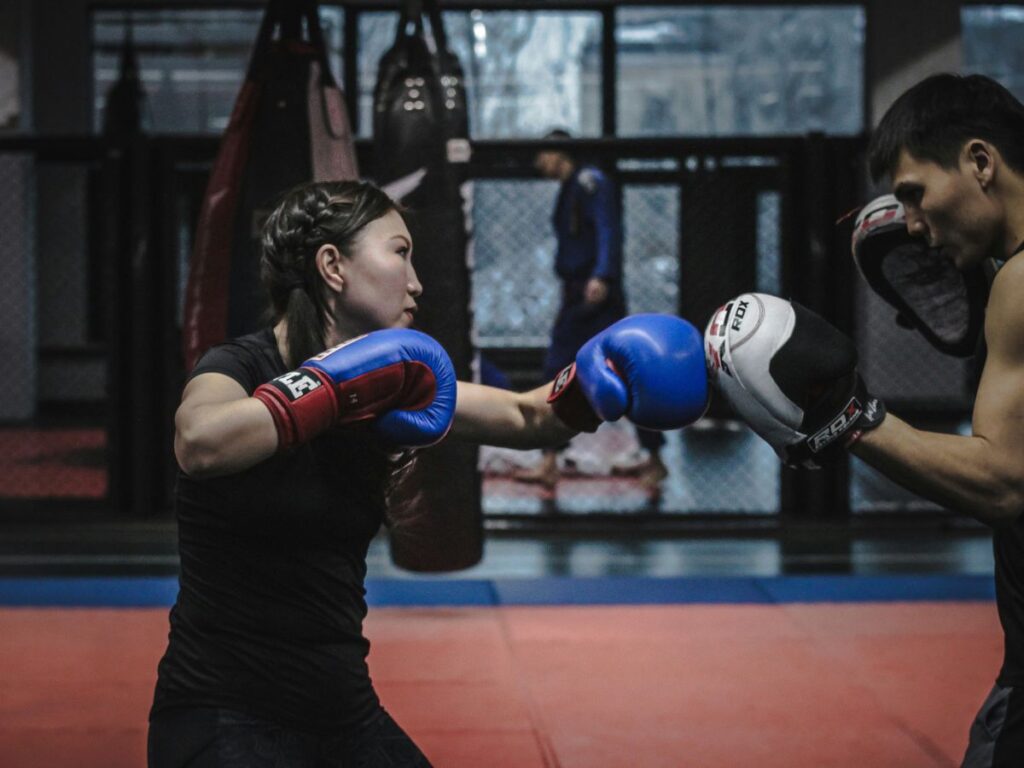 woman in a boxing ring