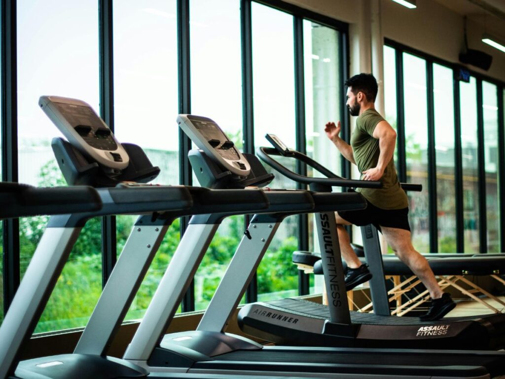 man on a treadmill