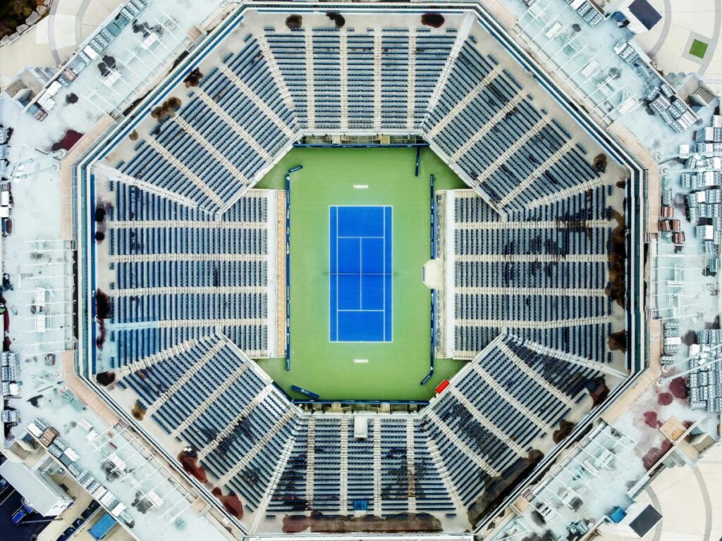 top view of stadium